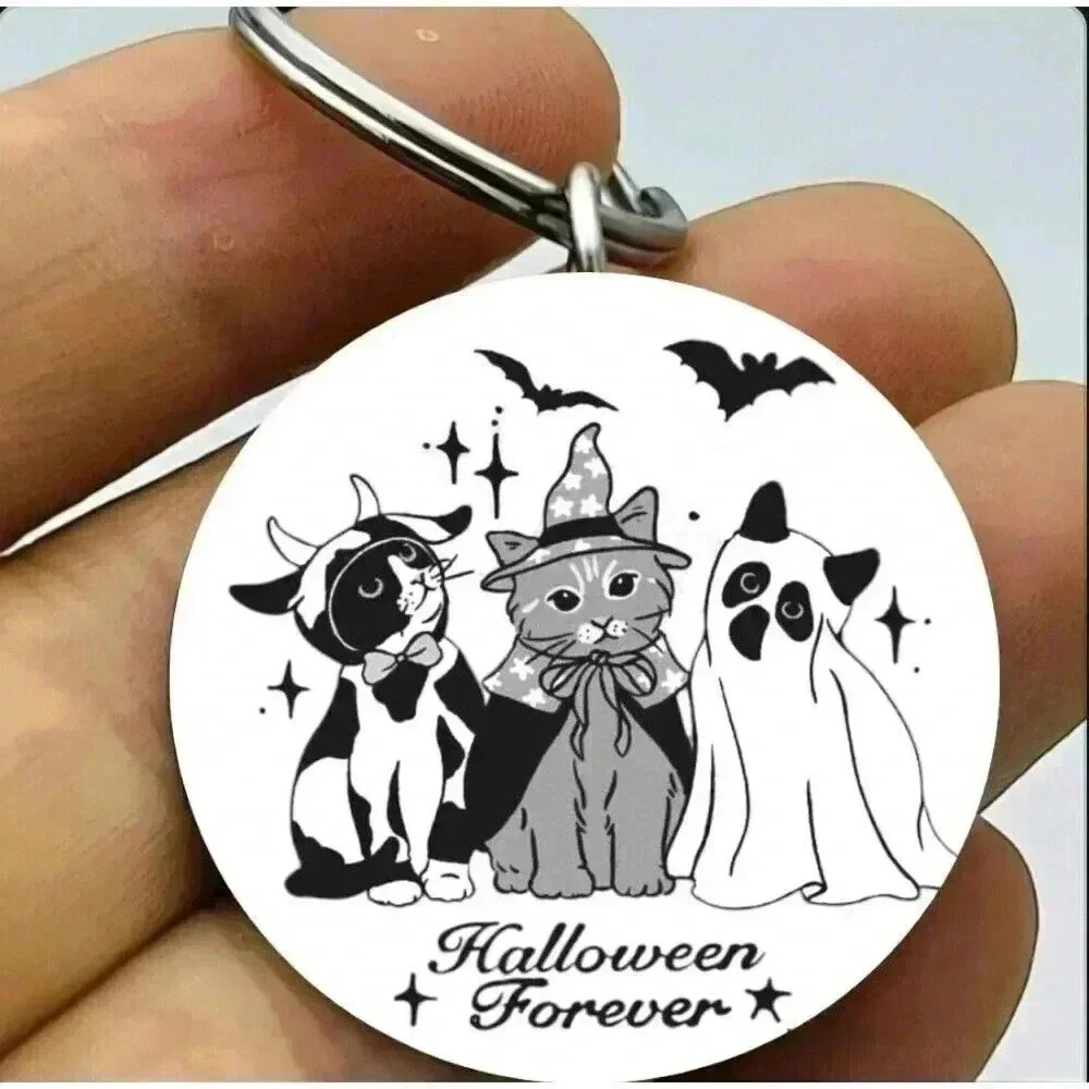 Funny Cute Kitty Cat Dress Custume Horror Baby Keychain